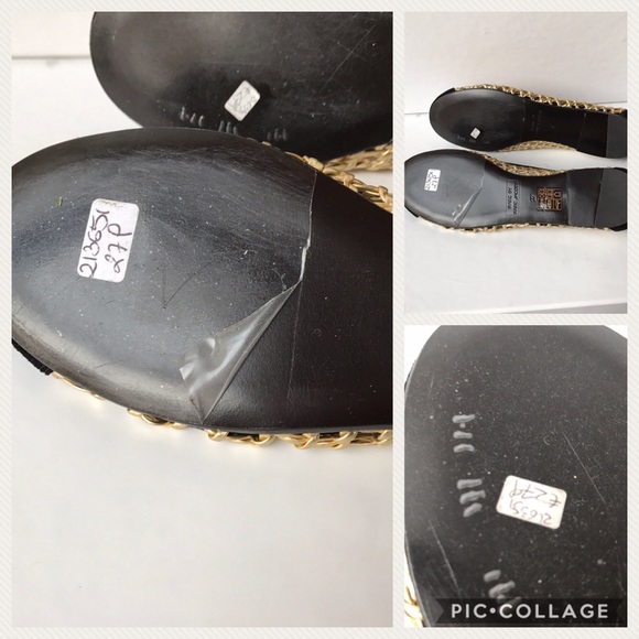 Marc Jacobs cap toe ballet flats! Black gold 7 - Picture 6 of 8